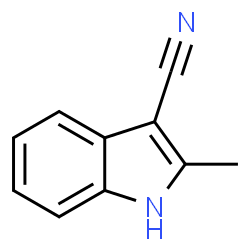 ChemSpider 2D Image | 2-Methyl-1H-indole-3-carbonitrile | C10H8N2