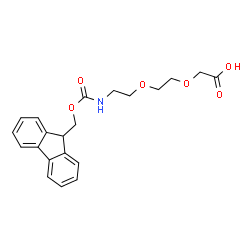 ChemSpider 2D Image | [2-[2-(Fmoc-amino)ethoxy]ethoxy]acetic acid | C21H23NO6