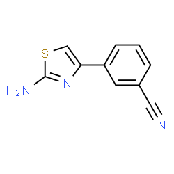 ChemSpider 2D Image | 3-(2-aminothiazol-4-yl)benzonitrile | C10H7N3S