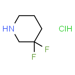 ChemSpider 2D Image | 3,3-Difluoropiperidine hydrochloride | C5H10ClF2N