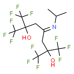 ChemSpider 2D Image | 1,1,1,7,7,7-Hexafluoro-4-(isopropylimino)-2,6-bis(trifluoromethyl)-2,6-heptanediol | C12H13F12NO2