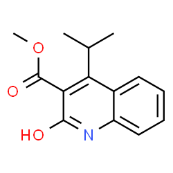 ChemSpider 2D Image | Methyl 2-hydroxy-4-isopropylquinoline-3-carboxylate | C14H15NO3