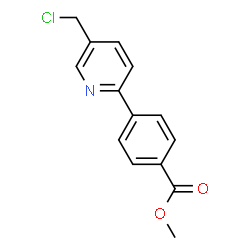 ChemSpider 2D Image | Methyl 4-[5-(chloromethyl)-2-pyridinyl]benzoate | C14H12ClNO2