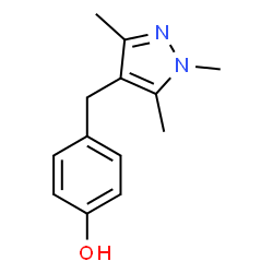 ChemSpider 2D Image | 4-[(1,3,5-Trimethyl-1H-pyrazol-4-yl)methyl]phenol | C13H16N2O