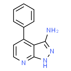 ChemSpider 2D Image | 4-Phenyl-1H-pyrazolo[3,4-b]pyridin-3-amine | C12H10N4