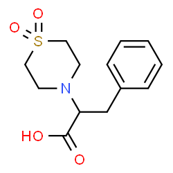 ChemSpider 2D Image | 2-(1,1-Dioxido-4-thiomorpholinyl)-3-phenylpropanoic acid | C13H17NO4S