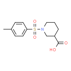 ChemSpider 2D Image | 1-(Toluene-4-sulfonyl)-piperidine-3-carboxylic acid | C13H17NO4S