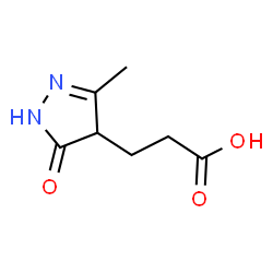 ChemSpider 2D Image | 3-(3-Methyl-5-oxo-4,5-dihydro-1H-pyrazol-4-yl)propanoic acid | C7H10N2O3