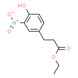 ChemSpider 2D Image | Ethyl 4-hydroxy-3-nitrobenzenepropanoate | C11H13NO5