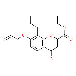 ChemSpider 2D Image | Ethyl 7-(allyloxy)-4-oxo-8-propyl-4H-chromene-2-carboxylate | C18H20O5