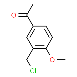 ChemSpider 2D Image | 1-[3-(Chloromethyl)-4-methoxyphenyl]ethanone | C10H11ClO2