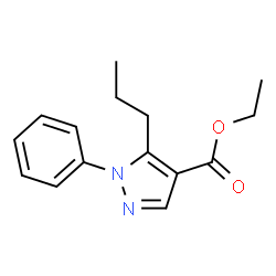 ChemSpider 2D Image | Ethyl 1-phenyl-5-propyl-1H-pyrazole-4-carboxylate | C15H18N2O2
