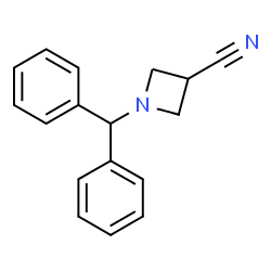 ChemSpider 2D Image | 1-(Diphenylmethyl)azetidin-3-carbonitril | C17H16N2
