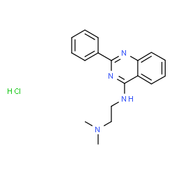 ChemSpider 2D Image | N,N-Dimethyl-N'-(2-phenyl-4-quinazolinyl)-1,2-ethanediamine hydrochloride (1:1) | C18H21ClN4