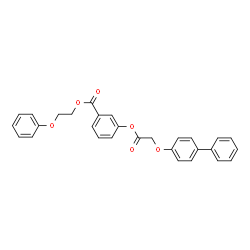 ChemSpider 2D Image | 2-Phenoxyethyl 3-[2-(4-biphenylyloxy)acetoxy]benzoate | C29H24O6
