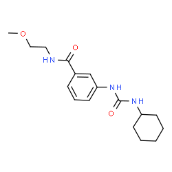 ChemSpider 2D Image | 3-[(Cyclohexylcarbamoyl)amino]-N-(2-methoxyethyl)benzamide | C17H25N3O3