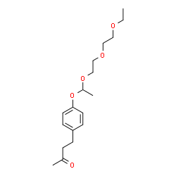 ChemSpider 2D Image | 4-(4-{1-[2-(2-Ethoxyethoxy)ethoxy]ethoxy}phenyl)-2-butanone | C18H28O5