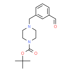 ChemSpider 2D Image | 2-Methyl-2-propanyl 4-(3-formylbenzyl)-1-piperazinecarboxylate | C17H24N2O3