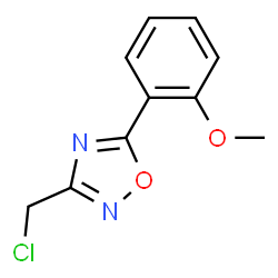 ChemSpider 2D Image | 3-(Chloromethyl)-5-(2-methoxyphenyl)-1,2,4-oxadiazole | C10H9ClN2O2