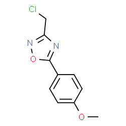 ChemSpider 2D Image | 3-(CHLOROMETHYL)-5-(4-METHOXYPHENYL)-1,2,4-OXADIAZOLE | C10H9ClN2O2