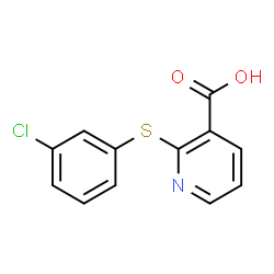 ChemSpider 2D Image | 2-[(3-Chlorophenyl)sulfanyl]nicotinic acid | C12H8ClNO2S