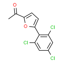 ChemSpider 2D Image | 1-[5-(2,4,6-Trichlorophenyl)-2-furyl]ethanone | C12H7Cl3O2