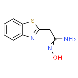 ChemSpider 2D Image | 2-(benzo[d]thiazol-2-yl)-N-hydroxyacetimidamide | C9H9N3OS