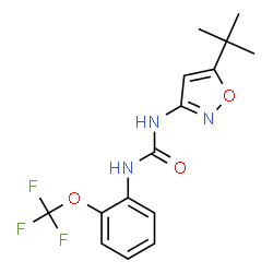 ChemSpider 2D Image | N-[5-(tert-butyl)-3-isoxazolyl]-N'-[2-(trifluoromethoxy)phenyl]urea | C15H16F3N3O3