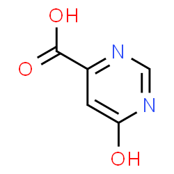 ChemSpider 2D Image | 6-Hydroxy-4-pyrimidinecarboxylic Acid | C5H4N2O3