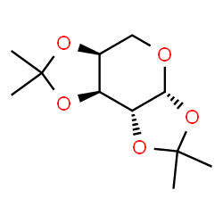 ChemSpider 2D Image | (3aR,5aS,8aS,8bR)-2,2,7,7-Tetramethyltetrahydro-3aH-bis[1,3]dioxolo[4,5-b:4',5'-d]pyran | C11H18O5