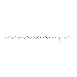 ChemSpider 2D Image | N-(2-Hydroxyethyl)-5,8,11,14-icosatetraenamide | C22H37NO2
