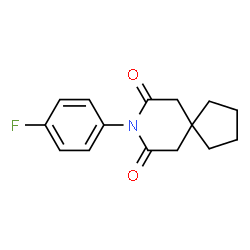 ChemSpider 2D Image | 8-(4-Fluorophenyl)-8-azaspiro[4.5]decane-7,9-dione | C15H16FNO2