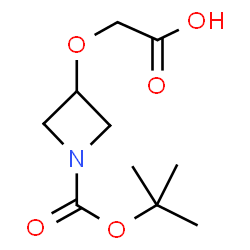 ChemSpider 2D Image | 2-((1-(tert-Butoxycarbonyl)azetidin-3-yl)oxy)acetic acid | C10H17NO5