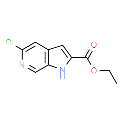 ChemSpider 2D Image | Ethyl5-chloro-1H-pyrrolo2,3-Cpyridine-2-carboxylate | C10H9ClN2O2