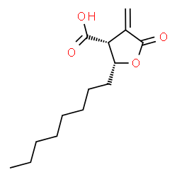 ChemSpider 2D Image | cis-Tetrahydro-3-methylene-2-oxo-5-n-octyl-4-furancarboxylic acid | C14H22O4