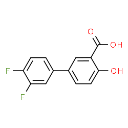 ChemSpider 2D Image | 3',4'-Difluoro-4-hydroxy-3-biphenylcarboxylic acid | C13H8F2O3