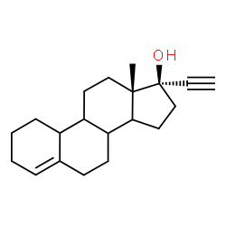 ChemSpider 2D Image | (8xi,9xi,10xi,14xi,17alpha)-19-Norpregn-4-en-20-yn-17-ol | C20H28O