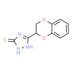 ChemSpider 2D Image | 5-(2,3-dihydro-1,4-benzodioxin-2-yl)-4H-1,2,4-triazole-3-thiol | C10H9N3O2S