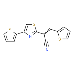 ChemSpider 2D Image | 3-(2-Thienyl)-2-[4-(2-thienyl)-1,3-thiazol-2-yl]acrylonitrile | C14H8N2S3