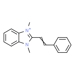 ChemSpider 2D Image | 1,3-Dimethyl-2-(2-phenylvinyl)-1H-benzimidazol-3-ium | C17H17N2