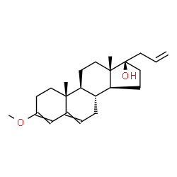 ChemSpider 2D Image | Androsta-3,5-dien-17-ol, 3-methoxy-17-(2-propenyl)-, (17Î²)- | C23H34O2
