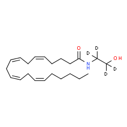 ChemSpider 2D Image | Anandamide-d4 | C22H33D4NO2