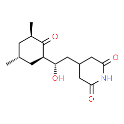 ChemSpider 2D Image | 4-{(2S)-2-[(1R,3R,5R)-3,5-Dimethyl-2-oxocyclohexyl]-2-hydroxyethyl}-2,6-piperidinedione | C15H23NO4