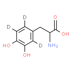 ChemSpider 2D Image | DL-Dopa-(phenyl-d3) | C9H8D3NO4