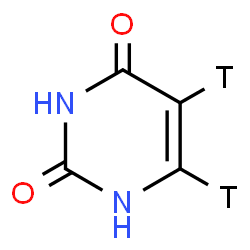 ChemSpider 2D Image | 2,4(1H,3H)-(5,6-~3~H_2_)Pyrimidinedione | C4H2T2N2O2