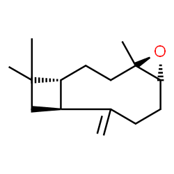 ChemSpider 2D Image | (1R,4S,6S,10S)-4,12,12-Trimethyl-9-methylene-5-oxatricyclo[8.2.0.0~4,6~]dodecane | C15H24O