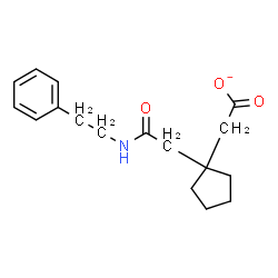 ChemSpider 2D Image | (1-{2-Oxo-2-[(2-phenylethyl)amino]ethyl}cyclopentyl)acetate | C17H22NO3