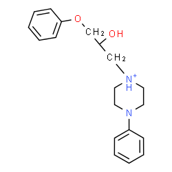 ChemSpider 2D Image | 1-(2-Hydroxy-3-phenoxypropyl)-4-phenylpiperazin-1-ium | C19H25N2O2