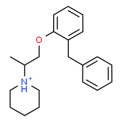 ChemSpider 2D Image | 1-[1-(2-Benzylphenoxy)-2-propanyl]piperidinium | C21H28NO