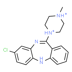 ChemSpider 2D Image | 1-(8-Chloro-5H-dibenzo[b,e][1,4]diazepin-11-yl)-4-methylpiperazinediium | C18H21ClN4